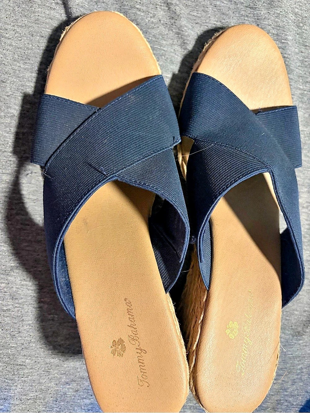 Tommy Bahama Suzette Espadrille Wedge Sandals Blue US 9.5